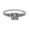 .99 ctw Art Deco Engagement Ring 14k White Gold