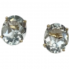 Aquamarine Solitaire Stud Earrings 4.90 Carat tw 14K Gold