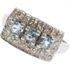 .78 ctw Art Deco Aquamarine Ring 18k