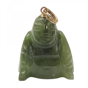 Carved Jade Laughing Buddha Vintage Charm