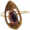 Edwardian Garnet Cabochon Ring 14K Gold ~ Converted Stick Pin