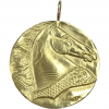 Equestrian Horse Pendant Medallion 18K Gold