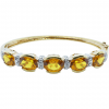 Imitation Mystic Orange Topaz Vermeil Bangle