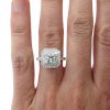 Impressive 1.83 ctw GIA Certified Princess Diamond Double Halo Engagement Ring