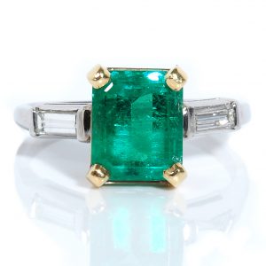 Columbian Emerald & Diamond Ring