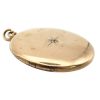 Victorian Round Locket Pendant 14K Gold and Mine Cut Diamond side