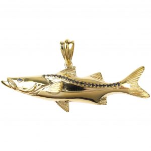 Snook Fish Pendant 14k