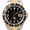 Pre-Owned 2002 Rolex GMT Master II 40MM Watch Two Tone With Black Dial and Black Bezel With Oyster Band Model 16713