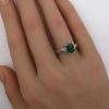 1.07ctw Emerald Birthstone May Ring 14k hand