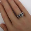 1.17ctw Sapphire White Gold Ring hand