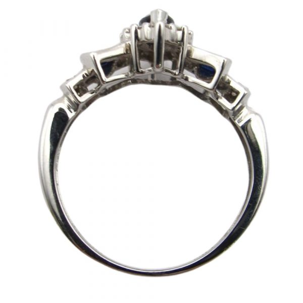 1.17ctw Sapphire White Gold Ring top