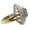 1.85ctw Diamond & Sapphire Cocktail Ring Two Tone 14K side