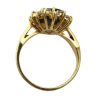 4.23ctw Sapphire & Diamond Halo Ring 14K Yellow Gold top