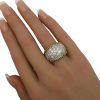 4.50ctw Diamond Dome Ring 18K Gold & Platinum hand