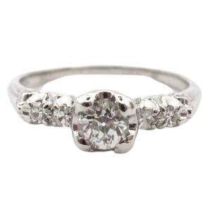 .46ctw Art Deco Engagement Ring Platinum