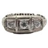 .52ctw Art Deco Three Stone Diamond Filigree Ring 14K Gold