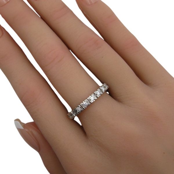 .57ctw Diamond Eternity Band Ring 18K hand