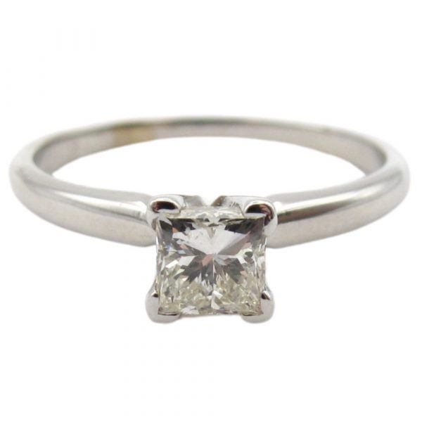 .58ct Princess Diamond Solitaire Engagement Ring 14K