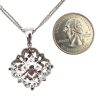 .59ctw Diamond Clover Pendant Necklace 14K back