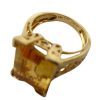 7.35ct Citrine Solitaire Ring 14K Gold hallmark