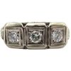 .75ctw Art Deco Three Stone Diamond Ring 14K