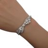 Edwardian 1.43ctw Diamond Bow Bolo Bracelet Platinum & 14K White Gold wrist