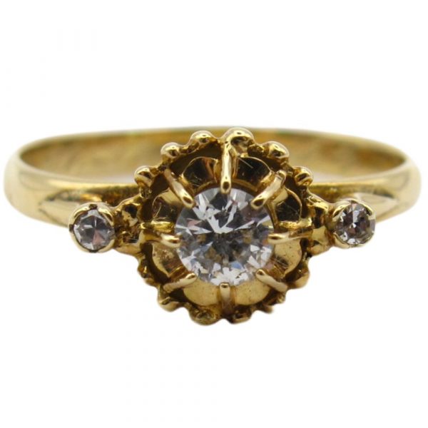 Edwardian Era .29ctw Diamond Engagement Ring 14K Yellow Gold