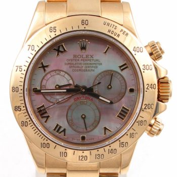 Rolex Oyster Perpetual with Mother of Pearl dial 18k yellow gold