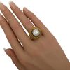 1.01 ctw Diamond Dome Ring with Rope Accents hand