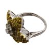 2.49 ctw Yellow Sapphire with Diamond Accent Flower Ring in 18K Yellow & White Gold hallmark