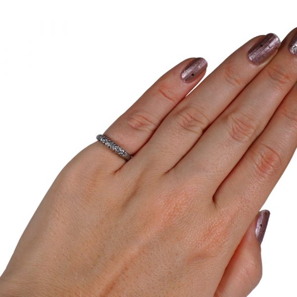 Diamond Band Ring Hand