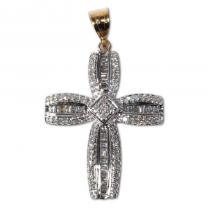 Diamond Cross Pendant Front