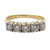 Five Stone 1.00 ctw Diamond Band Ring in 14K Yellow & White Gold