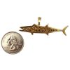 Kingfish Pendant 14K Yellow Gold (King Mackerel Pendant) back