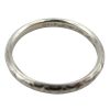 Mid Century Geometric Etched Band Ring in 18K White Gold hallmark