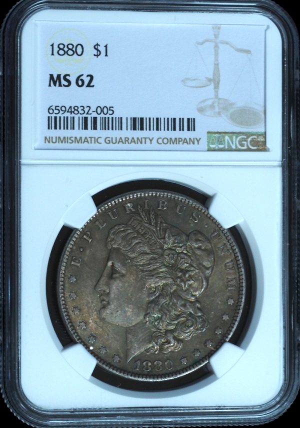 1880-P Morgan Silver Dollar MS62 NGC