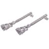 Art Deco Diamond Drop Earrings Platinum 1.00 ctw Right Side