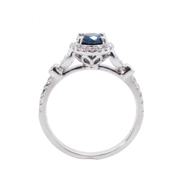 Australian Sapphire Halo Ring Profile