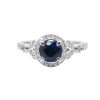 Australian Sapphire Halo Ring Top