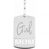 Girl Mom Pendant White Gold