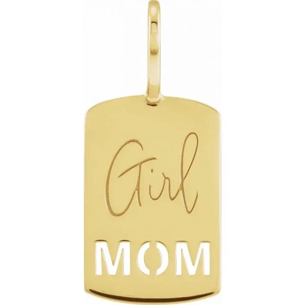 Girl Mom Pendant Yellow Gold