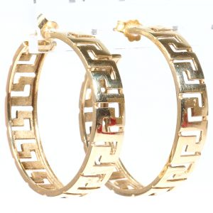 Greek Hoop Earrings Front