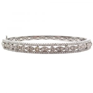 2 carat diamond bangle bracelet front