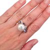 Designer Katarina Marmagioli Anenome Pearl Ring Hand