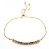 Yellow Gold Bolo Bracelet Adjustable Profile