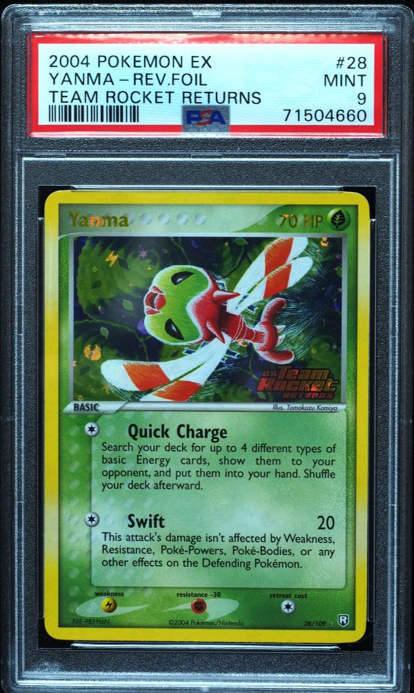 Dark Yanma #28 EX TRR Pokemon PSA 9