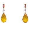 Katerina Marmagioli Garden Cocktail Gold Drop Earrings Worn