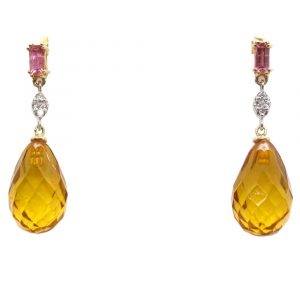 Katerina Marmagioli Garden Cocktail Gold Drop Earrings Worn