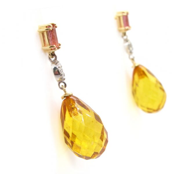 Katerina Marmagioli Garden Cocktail Gold Drop Earrings Side