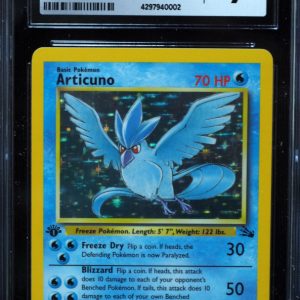 1st Edition Articuno 2/62 Fossil Holo Pokemon Card CGC 9 Mint